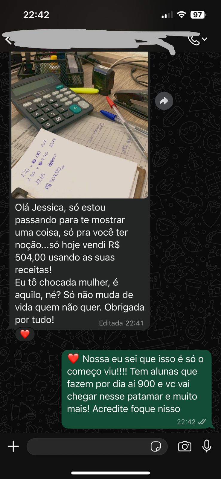 Depoimento de aluno 1